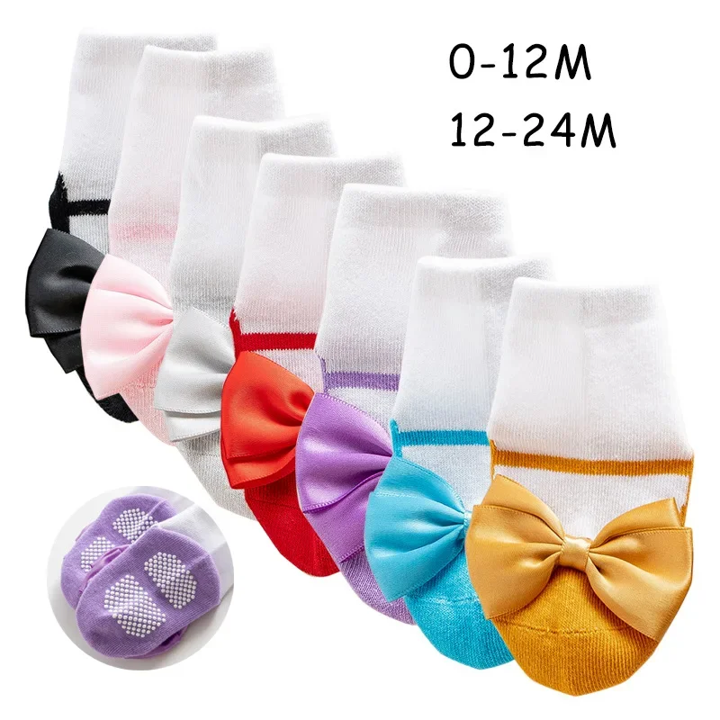 Newborn Socks Baby Sock Fashion Ballet Bow Children\'s Spring Autumn Soft and Comfortable Non Slip Socks Indoor Toddler Sock