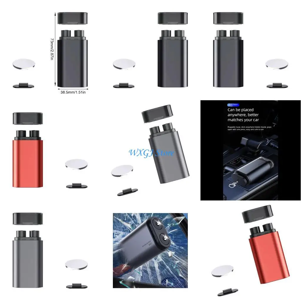 

37JE Glass Breaker with Belt Cutter Window Breaker Multifunctional Hammer