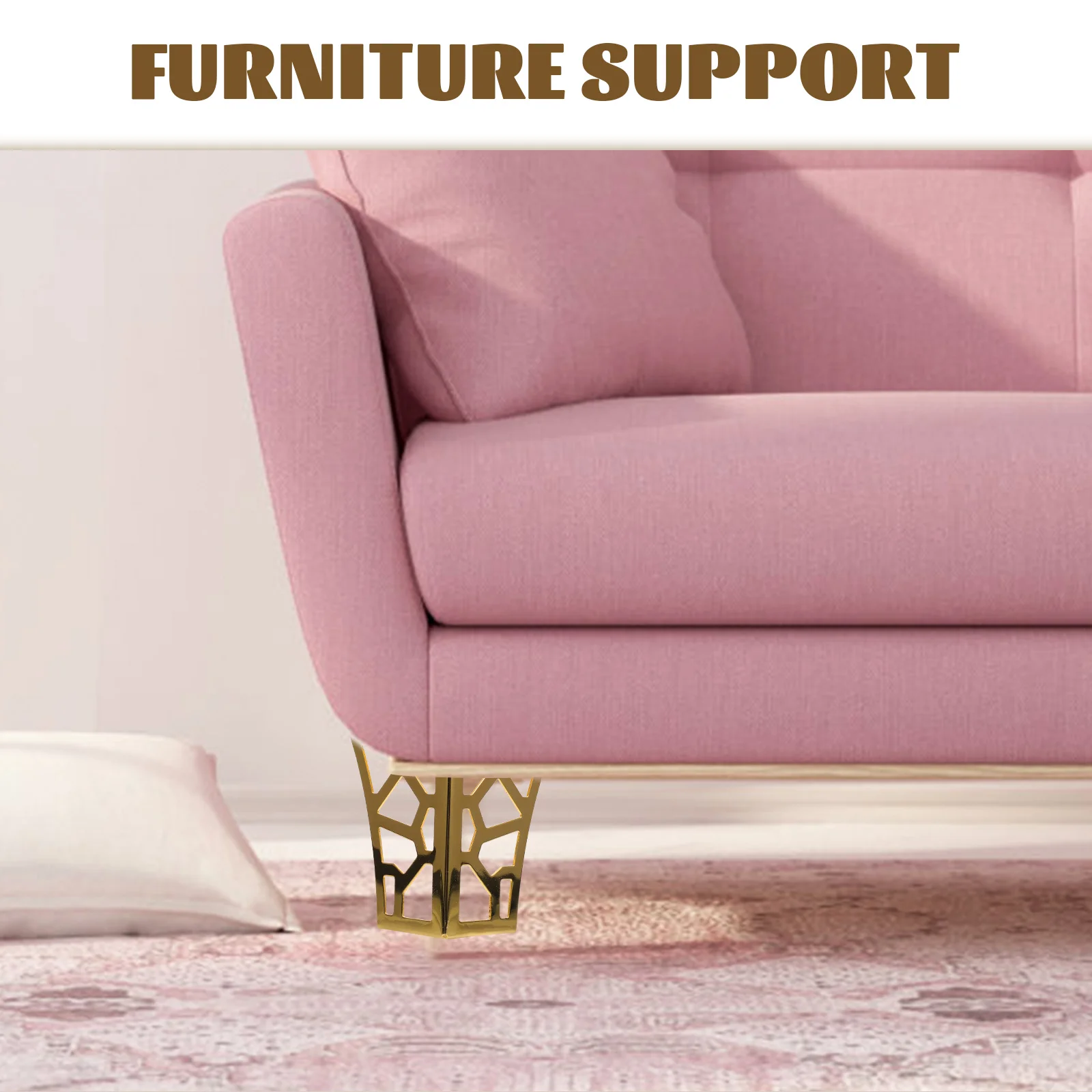 

4pcs Furniture Hollow Out Design Metal Cabinet Feet Coffee Table Support For Wardrobe Dresser Closet Stools Heavy Duty Iron