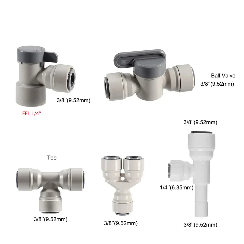 Plastic Quick Connector Push in Fittings Pipe Hose Connect Food Grade Disconnect Joint