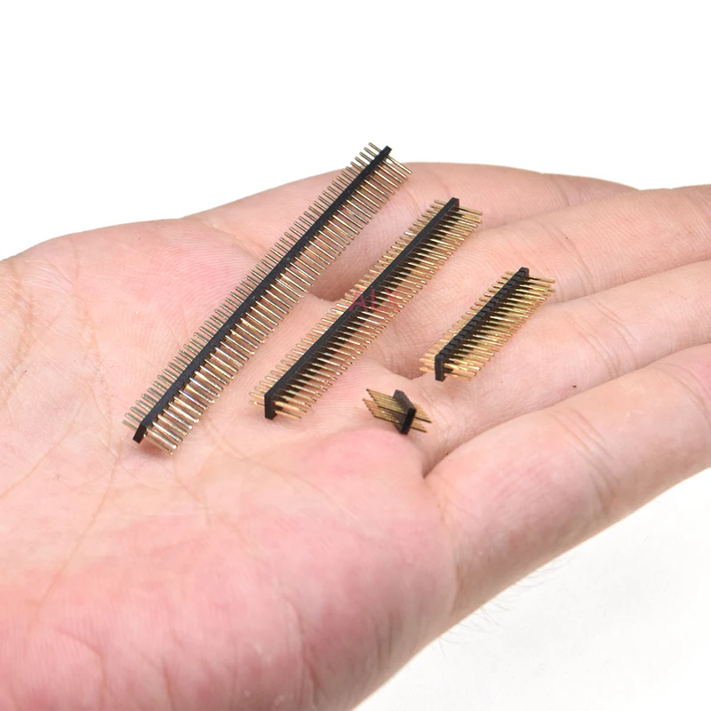 10PCS dip 2*2/3/4/5/6/7/8/9/10/12/16/20/40/ PIN double row male PIN HEADER 1.27MM PITCH Strip Connector 2X/6/8/10/20