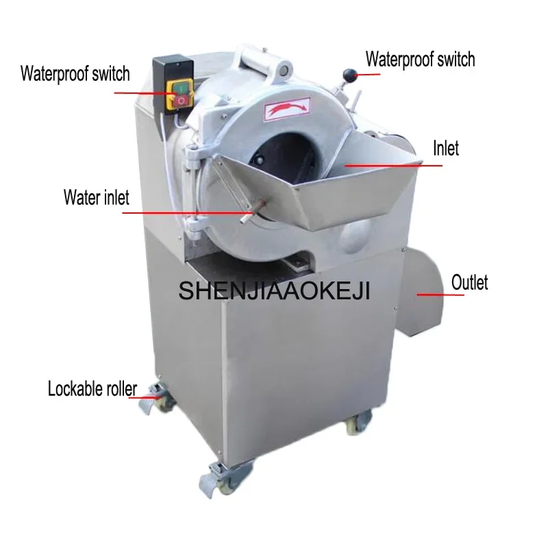 CHD-100 Dicing machine Commercial stainless steel multifunctional vegetable cutter vegetable spiral slicer 220V 1PC