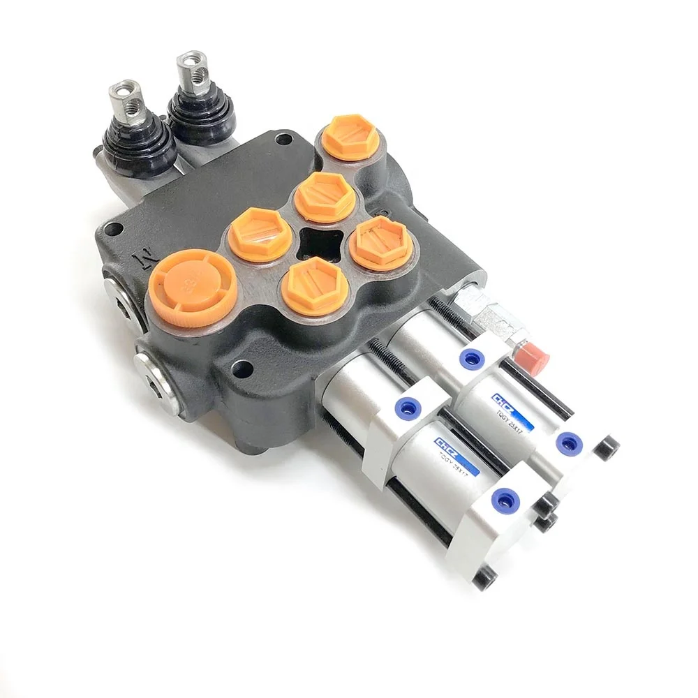 2 lever P80 manual control with pneumatic control 2p80 80L/MIN sd11 MONOBLOCK DIRECTIONAL VALVE DISTRIBUTOR