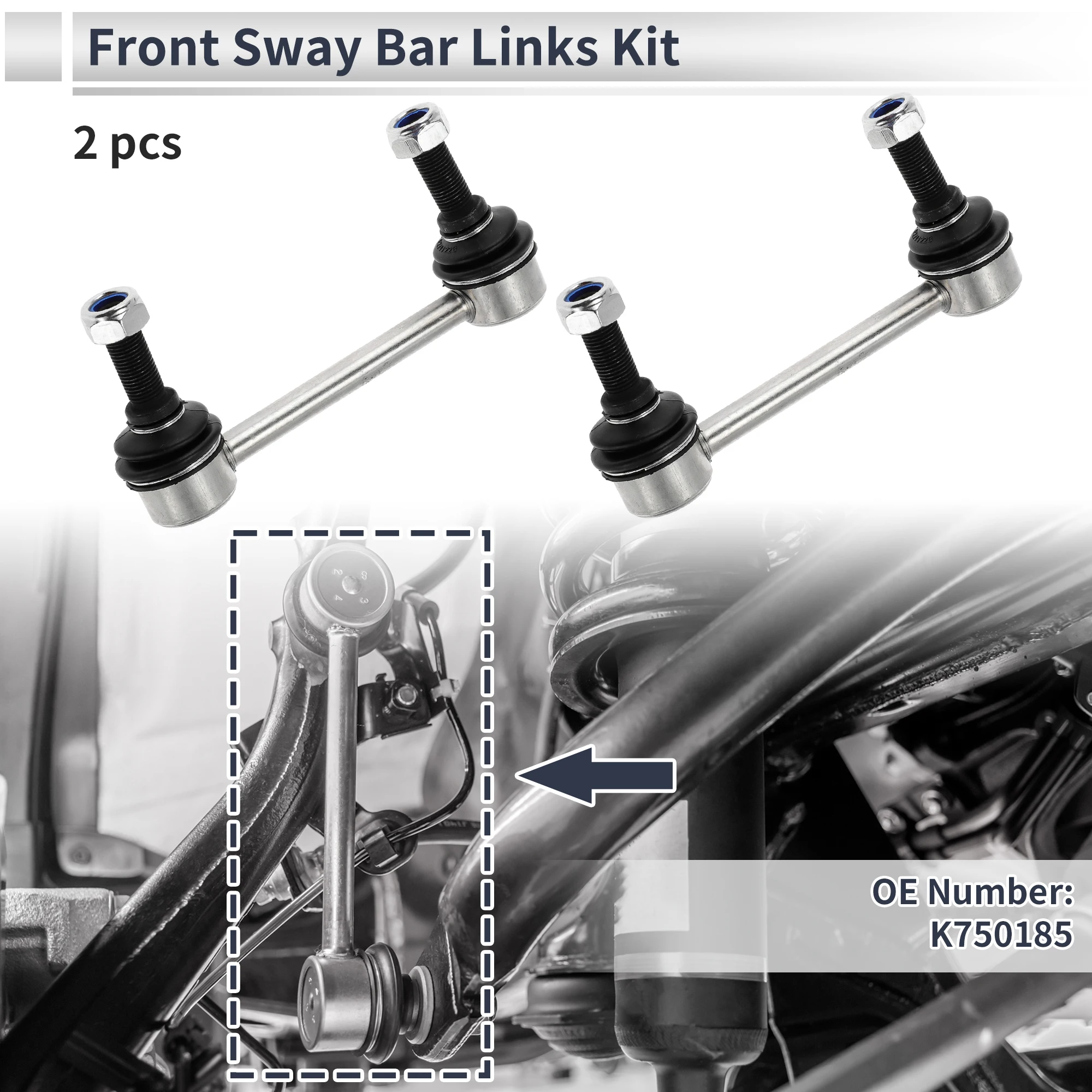 

UXCELL Front Stabilizer Bar Links No Bushing for Hummer H3 2006-2010 No.K750185