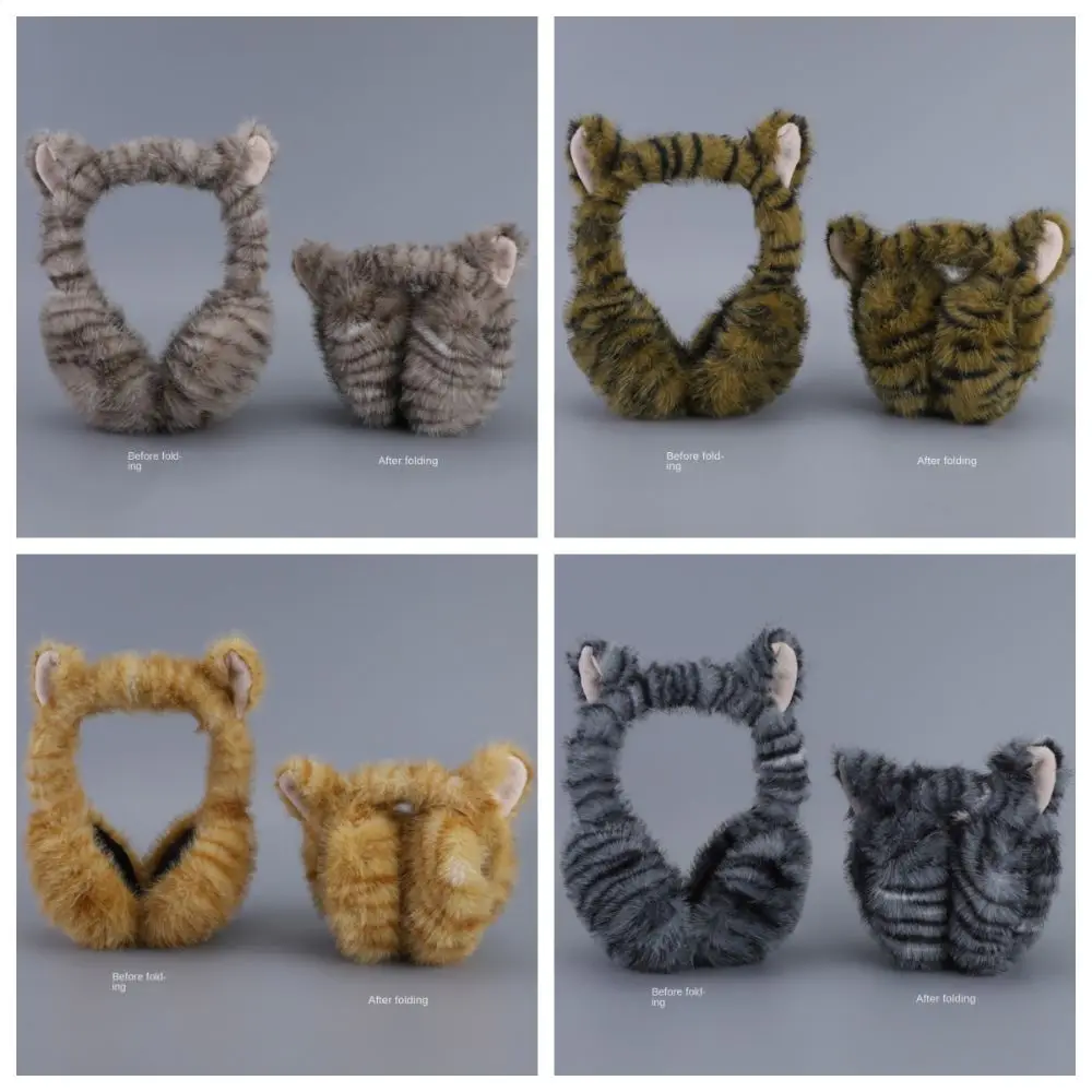 New Cat Pattern Women Earmuffs Plush Windproof Warmer Ear Cover Comfortable Autumn and Winter Cycling Earflap Birthday Gift