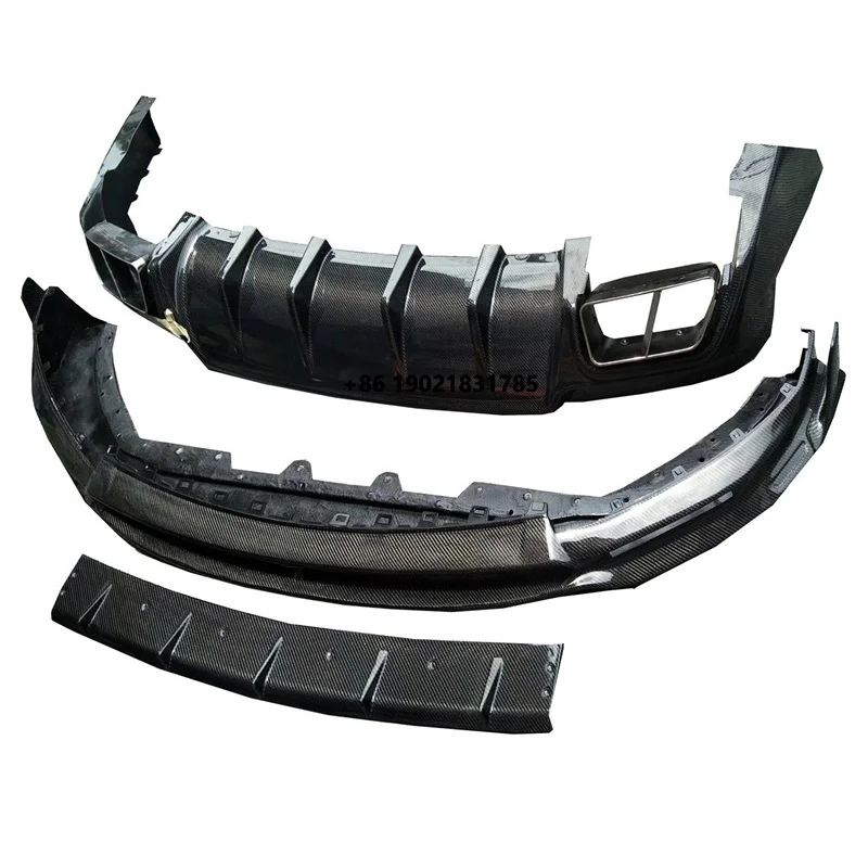 MS Style Carbon Fiber Body Kit for Levante 2017-2020 Carbon Fiber Front Bumper+Rear Diffuser for Levante Car Parts