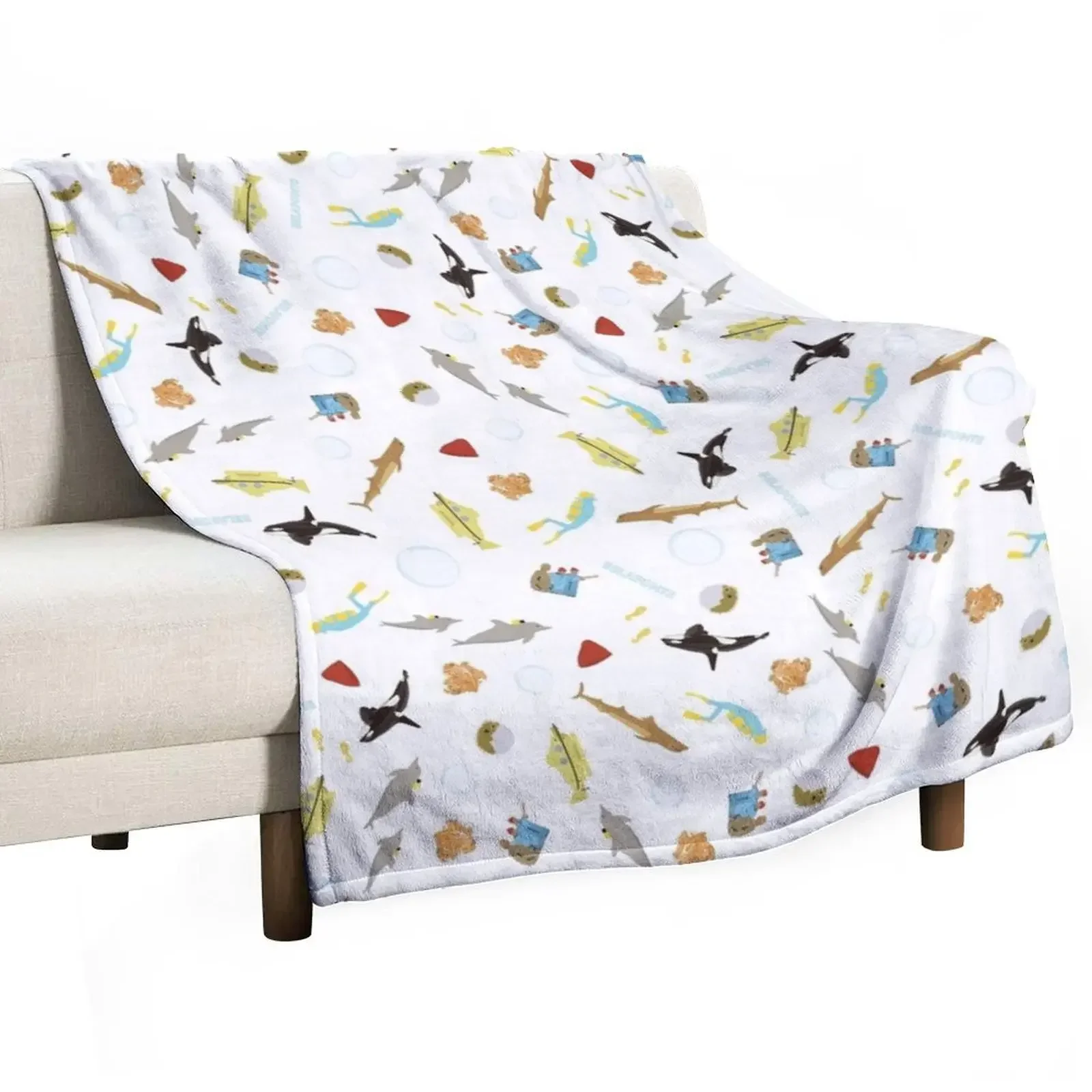 

The Life Aquatic with Steve Zissou: Repeat Pattern Throw Blanket Luxury Designer Kid'S Blankets