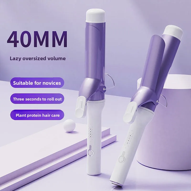 40mm Electric Curling Wand Big Barrel Hair Curler Fast Heat Big Wave Curls Professional Hair Styling Iron for Women