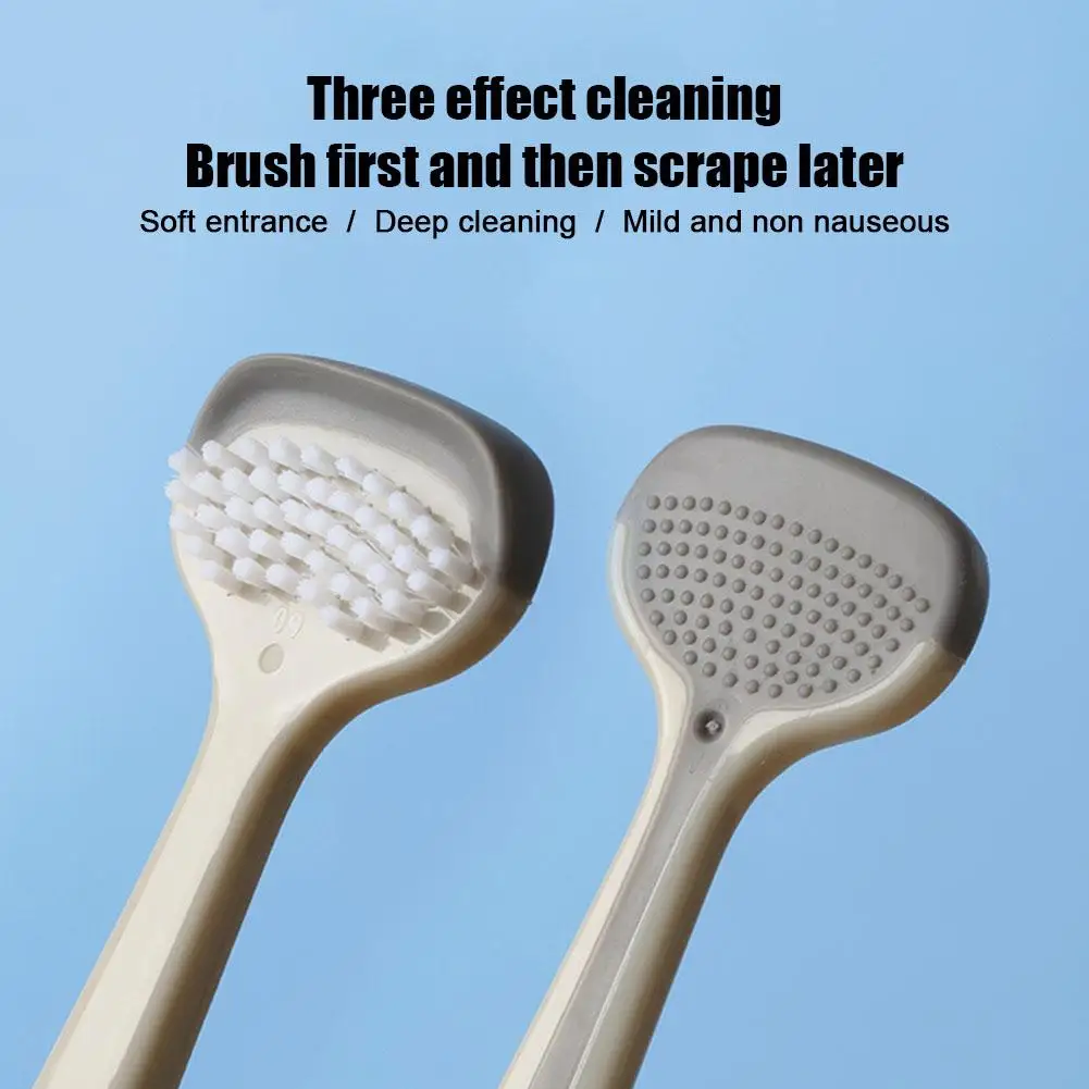 Double-sided Tongue Cleaner Dual-purpose Tongue Brush And Tongue Scraper To Remove Bad Breath Tongue Scraper