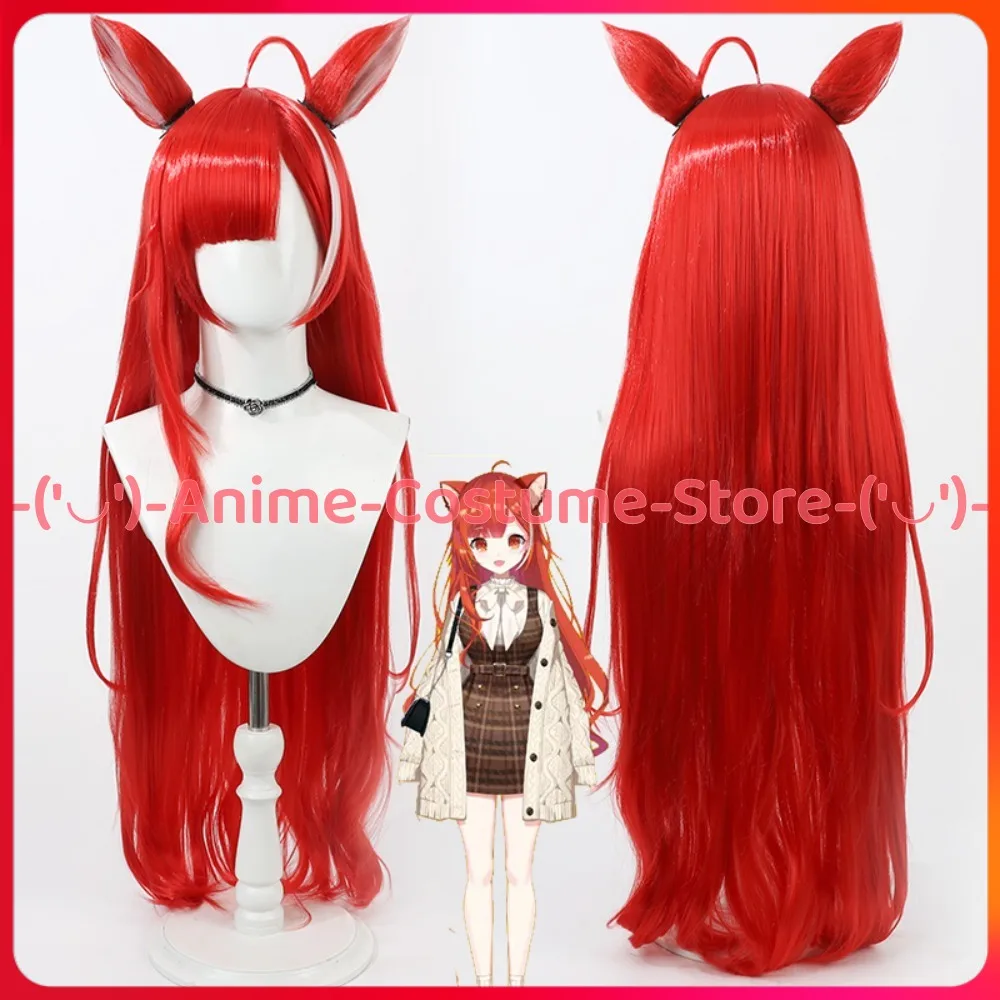 

VTuber Ratna Putih Cosplay Wig with Ear Anime Game Character Halloween Carnival Party Costume Wigs Heat Resistant Synthetic Hair