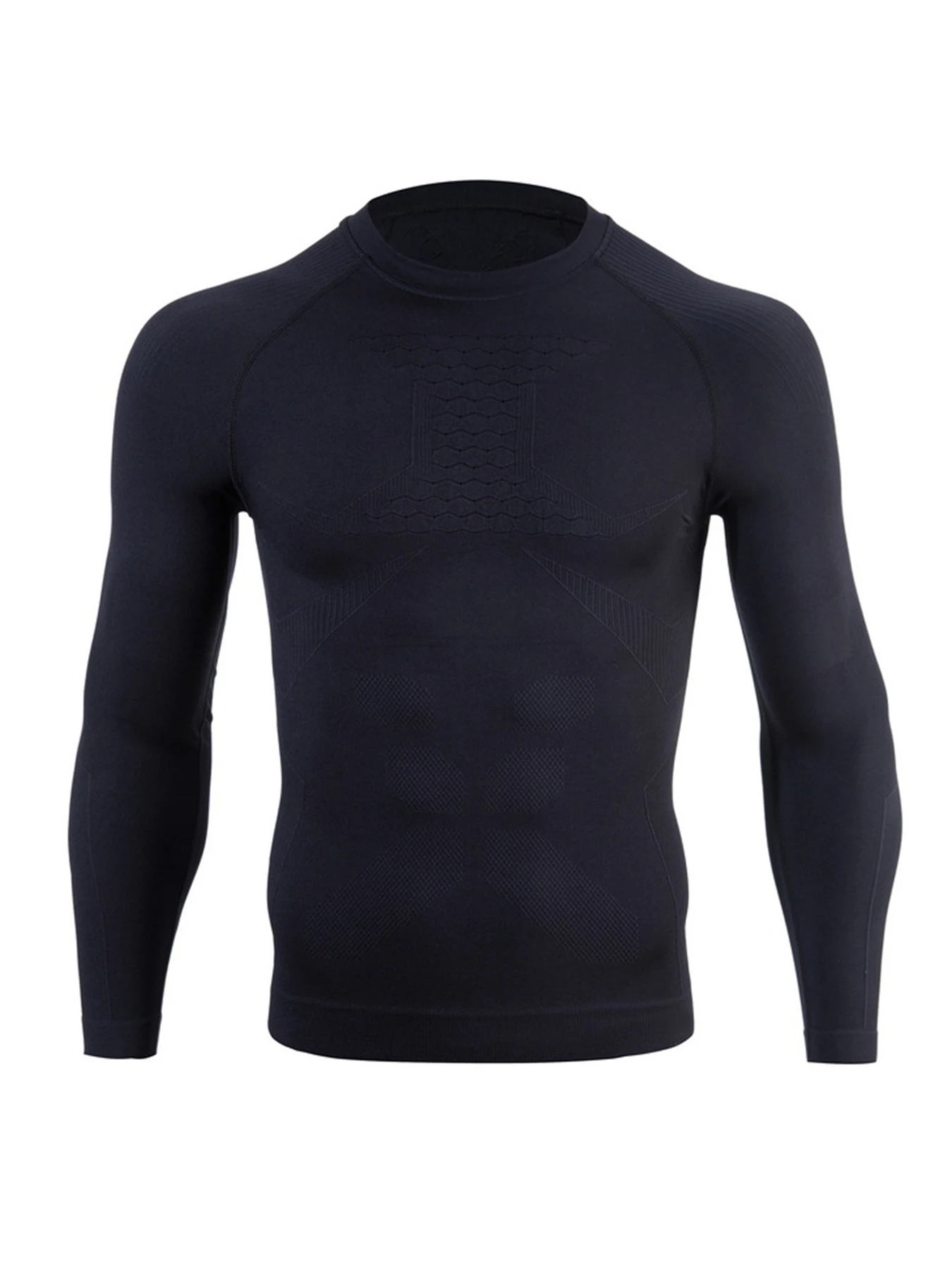 طقم ملابس داخلية حرارية للرجال، معدات تزلج شتوية طويلة جونز بطبقة أساسية دافئة من الأعلى والأسفل للتزلج باللون الأسود