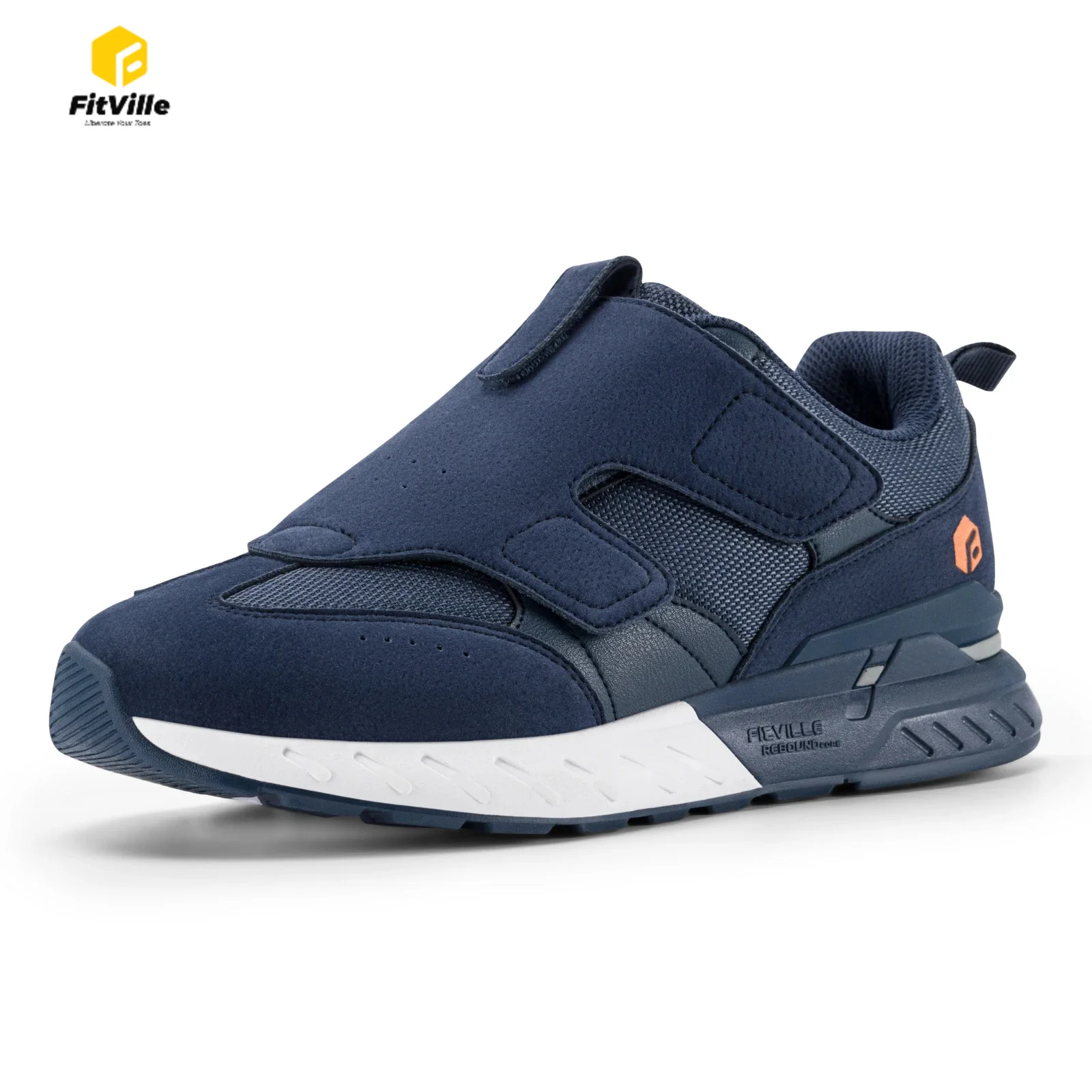Zapatos para diabéticos para hombre, zapatillas anchas 2E sin cordones para pies hinchados, calzado deportivo para caminar con soporte para arco para aliviar el dolor en el pie