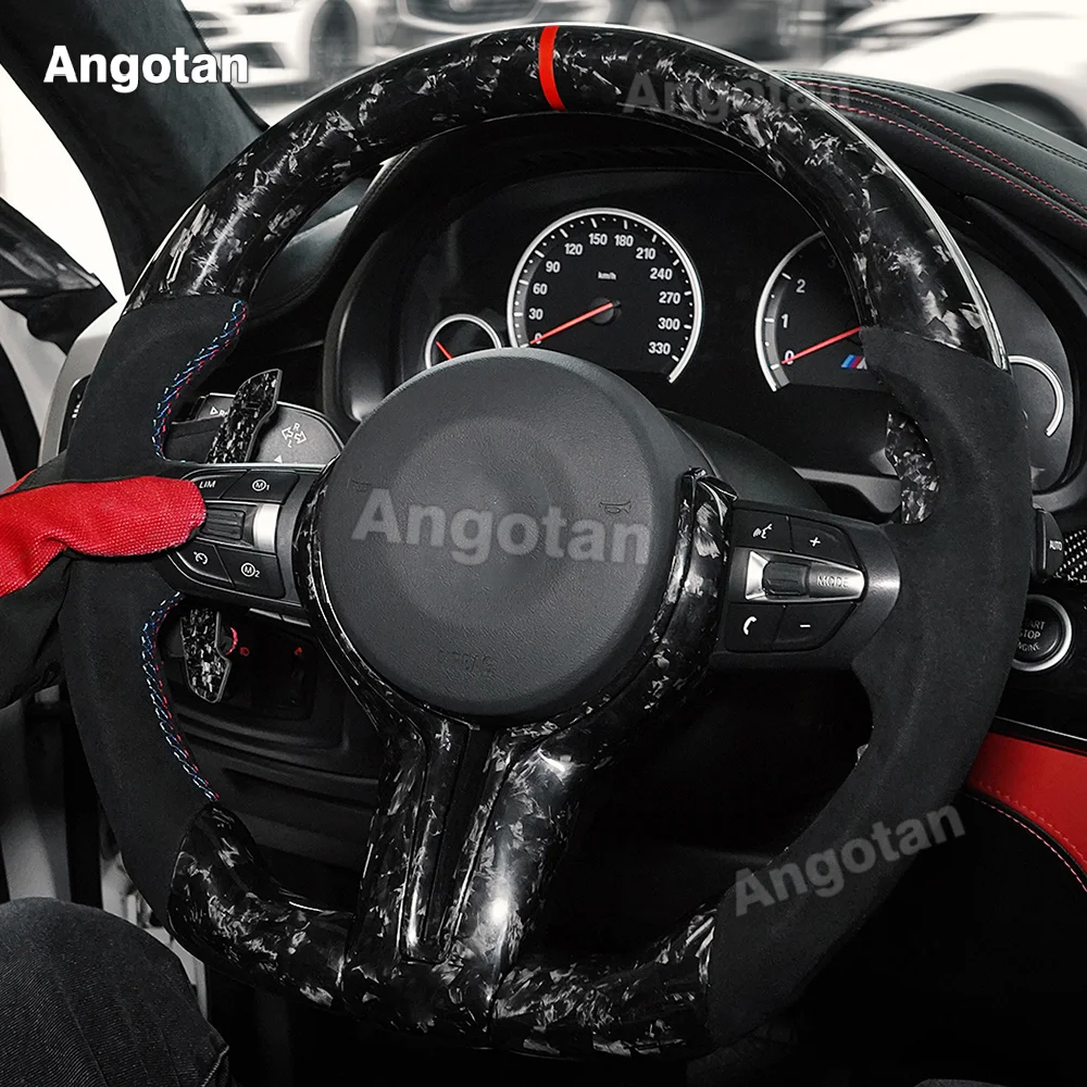 مزورة ألياف الكربون المغناطيسي مجداف شيفتر لسيارات Bmw F G سلسلة M3 F30 F36 F80 F90 I8 G80 G87 G30 عجلة القيادة مجداف تمديد