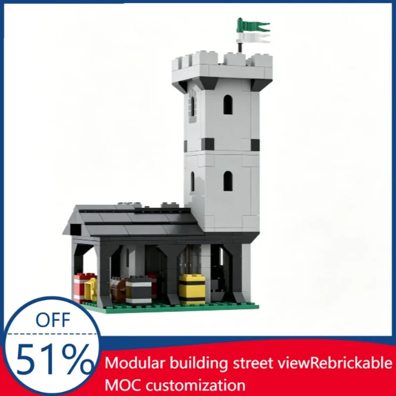 

235PCS Classic Castle Expansion 6073 Warehouse Building Blocks Model Custom Puzzle DIY Assembly Educational Toy Christmas Gifts