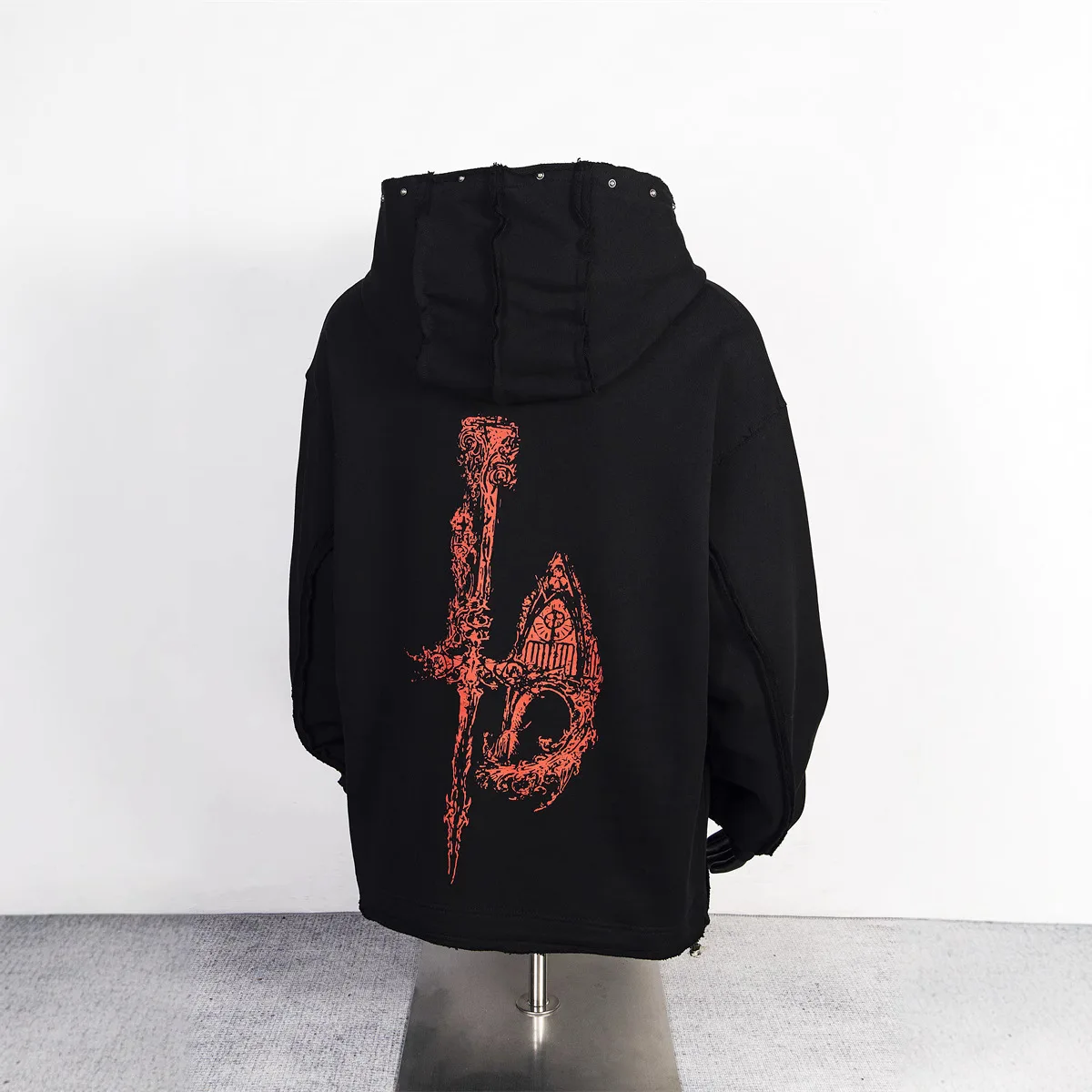 Thug Club 2026 新作 アメリカンスター ムーンドラゴン ボーンサタン デビルプリント ジップアップ フード付き カーディガン スウェットシャツ メンズジャケット