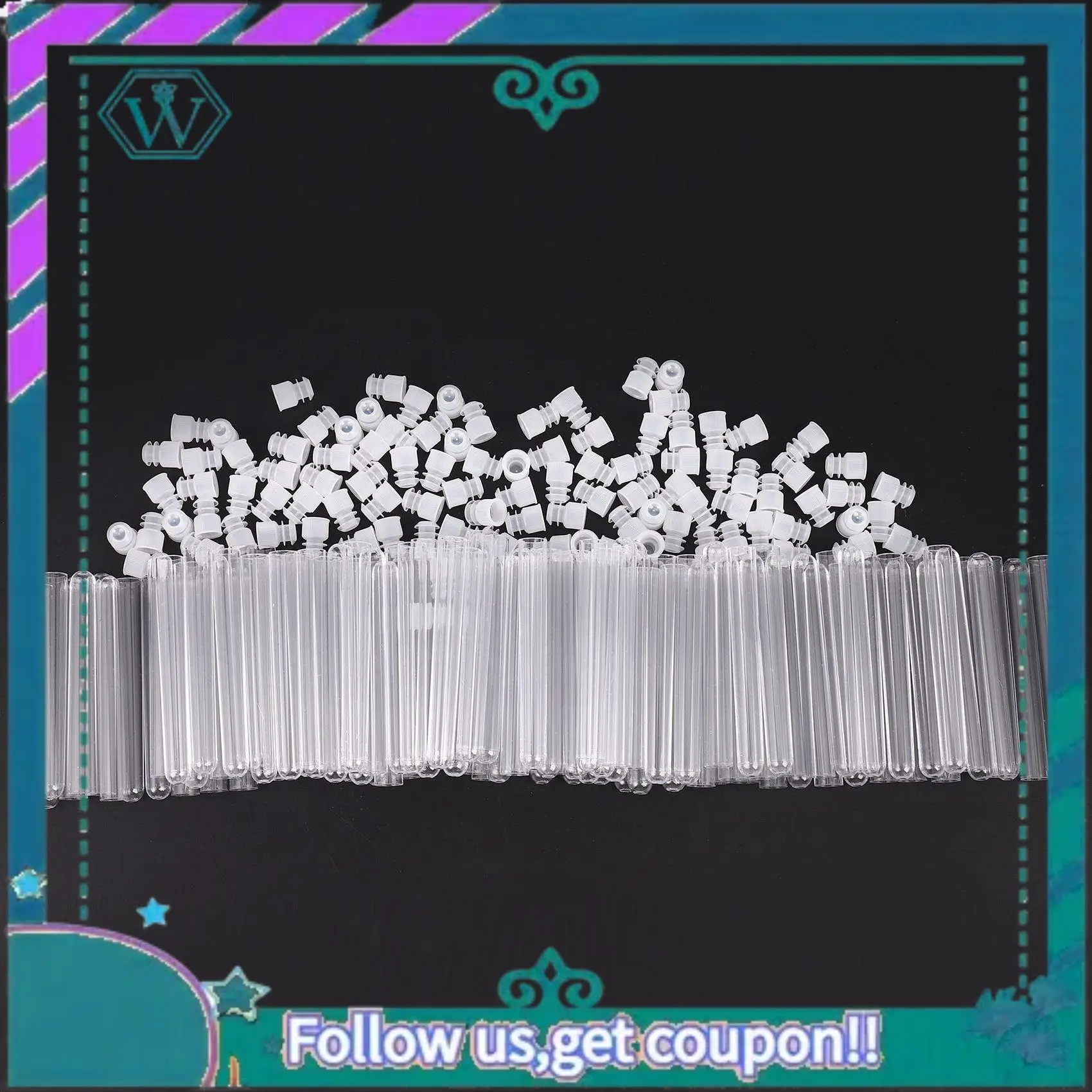 

A75Q-300 шт. прозрачная пластиковая пробирка с крышкой 12X100 мм U-образное дно, длинная прозрачная пробирка, лабораторные принадлежности