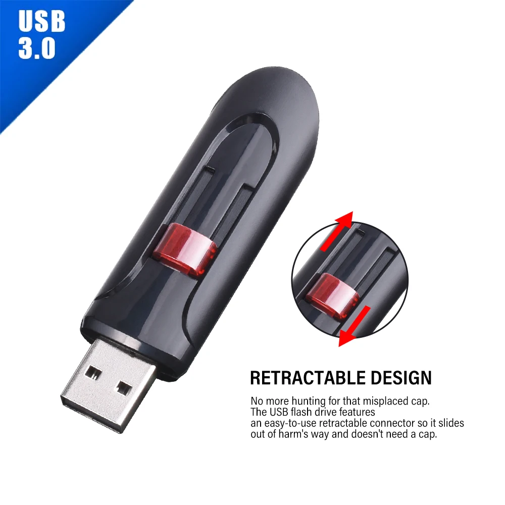 

Original JASTER CZ600 USB 3.0 Pen Drive High Speed 128GB Push-pull USB flash drive 100%True capacity mini plastic Memory Stick