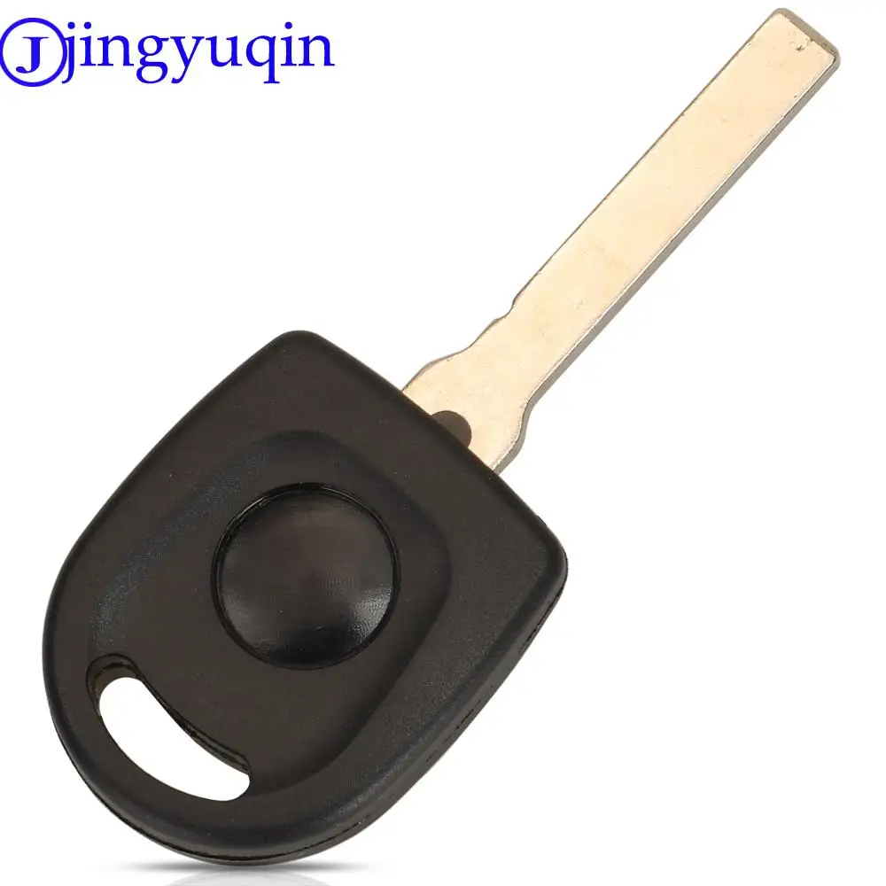 jingyuqin 10ps Uncut Blade HU66 HU162T Blade Car Key Blank Case For VW Volkswagen Passat Transponder Key Shell