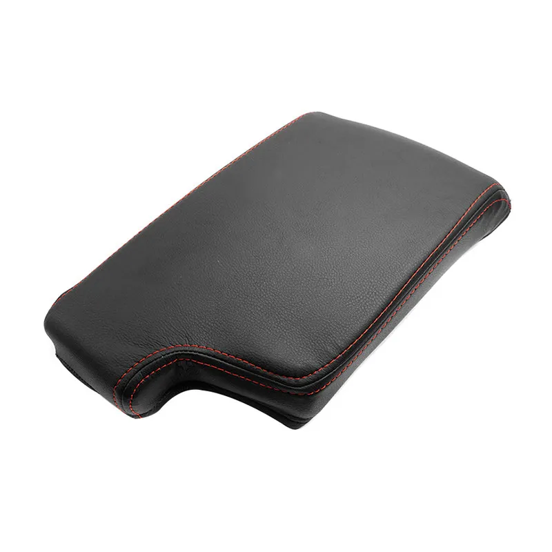 Car Interior Center Console Armrest Protection Cover Trim Black Leather With Thread For BMW 3 Series E90 2005 2006 2007 - 2012