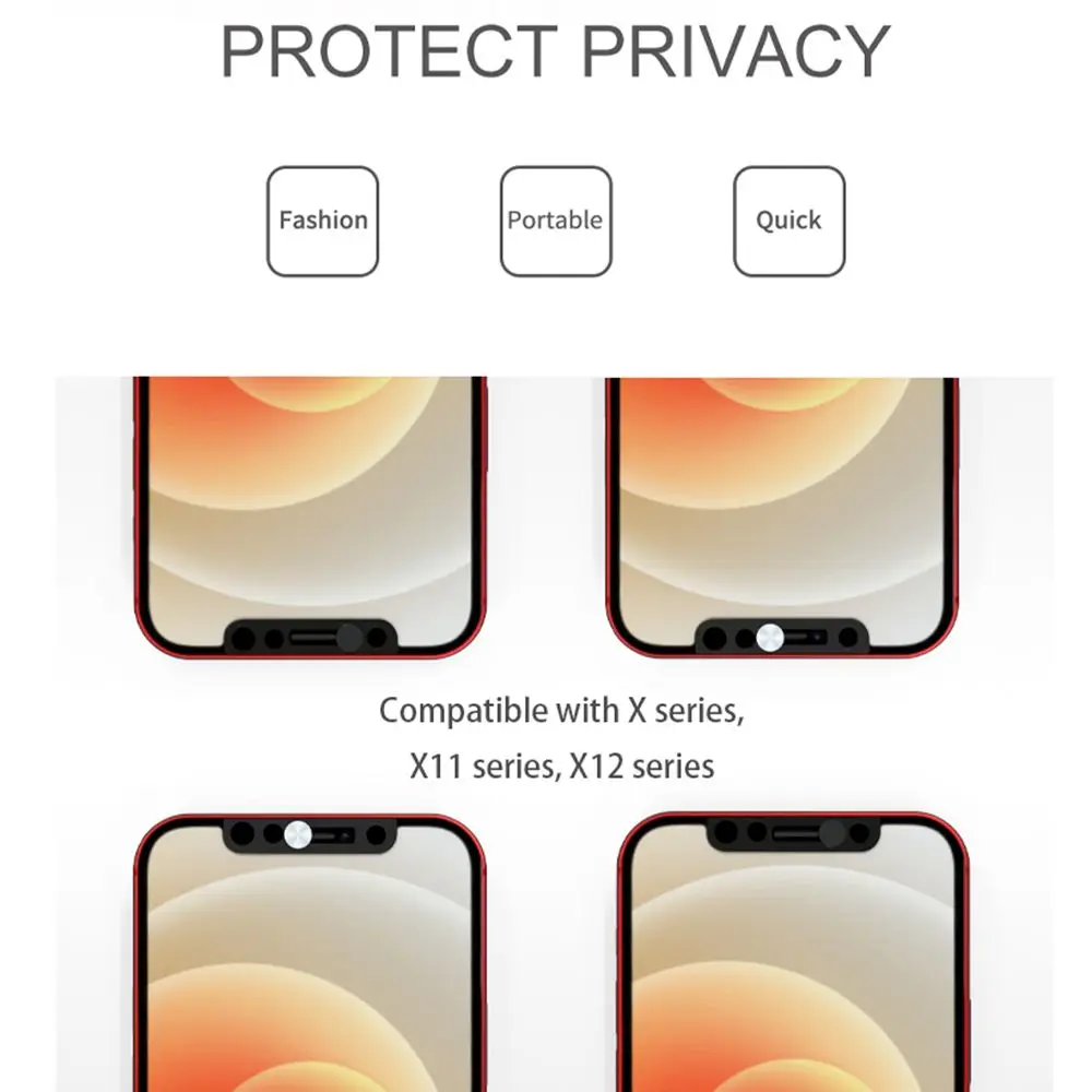 Phone Lens Accessories Antispy Privacy Cap Lens Sticker Front Camera Slider Webcam Cover For iPhone X XS 11 12 ProMax Mini