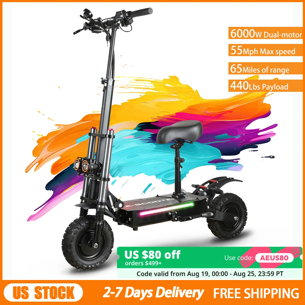 Seat Adults Scooter Motor Fast Dual 6000W Powerful