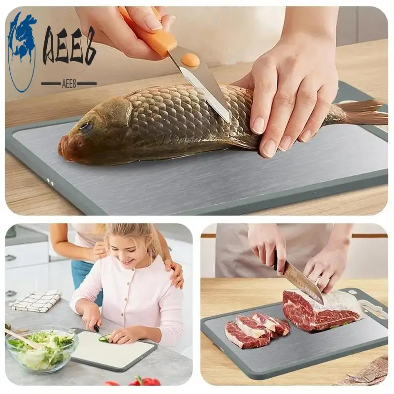 

AEE8-Доски для резки для кухни, кухонный коврик для резки, двусторонняя двусторонняя разделочная доска, доска для резьбы, моющаяся, нескользящая