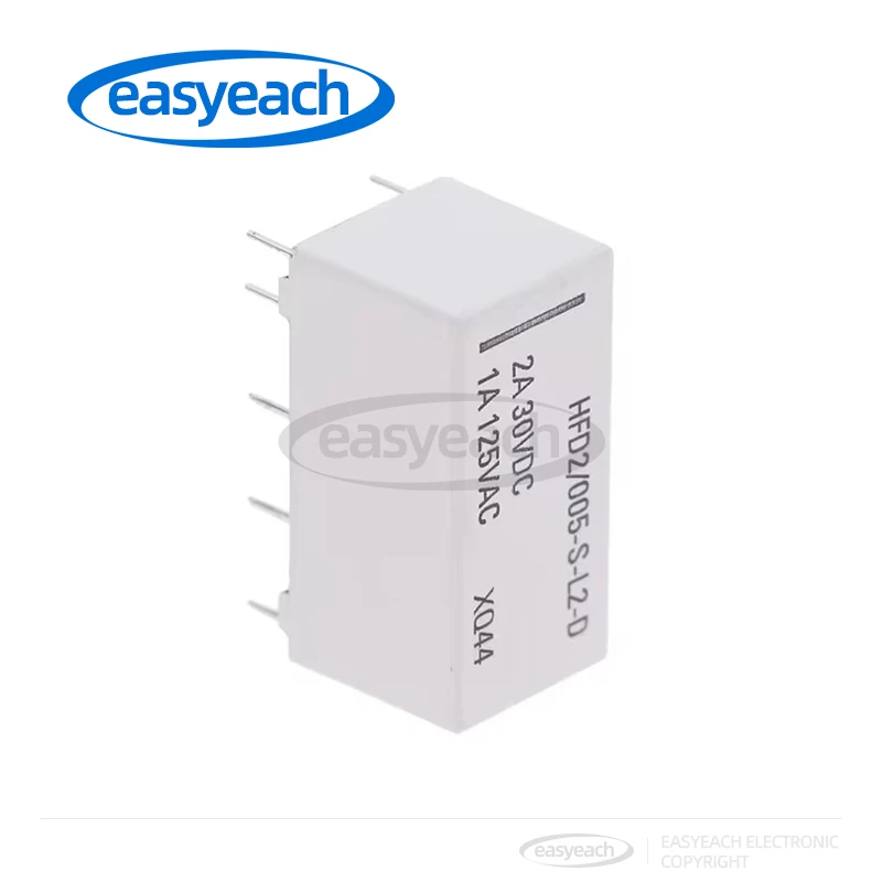 HFD2/005-S-L2-D 5V 12V 24Vcoil bistable latch relay DPDT 30VDC 2A 1A 125VAC