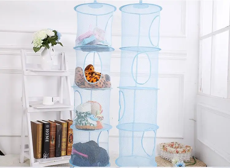 

4 Shelf Multi-function Storage Hanging Storage Bag Toy Organizer Toys Bag Storage Net Bag Closet Storage Tools Organizer