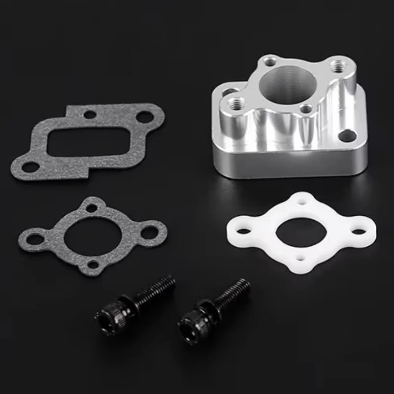 Suporte de carburador espaçador de admissão de alumínio CNC para motores Rovan 32cc e 36cc Rovan