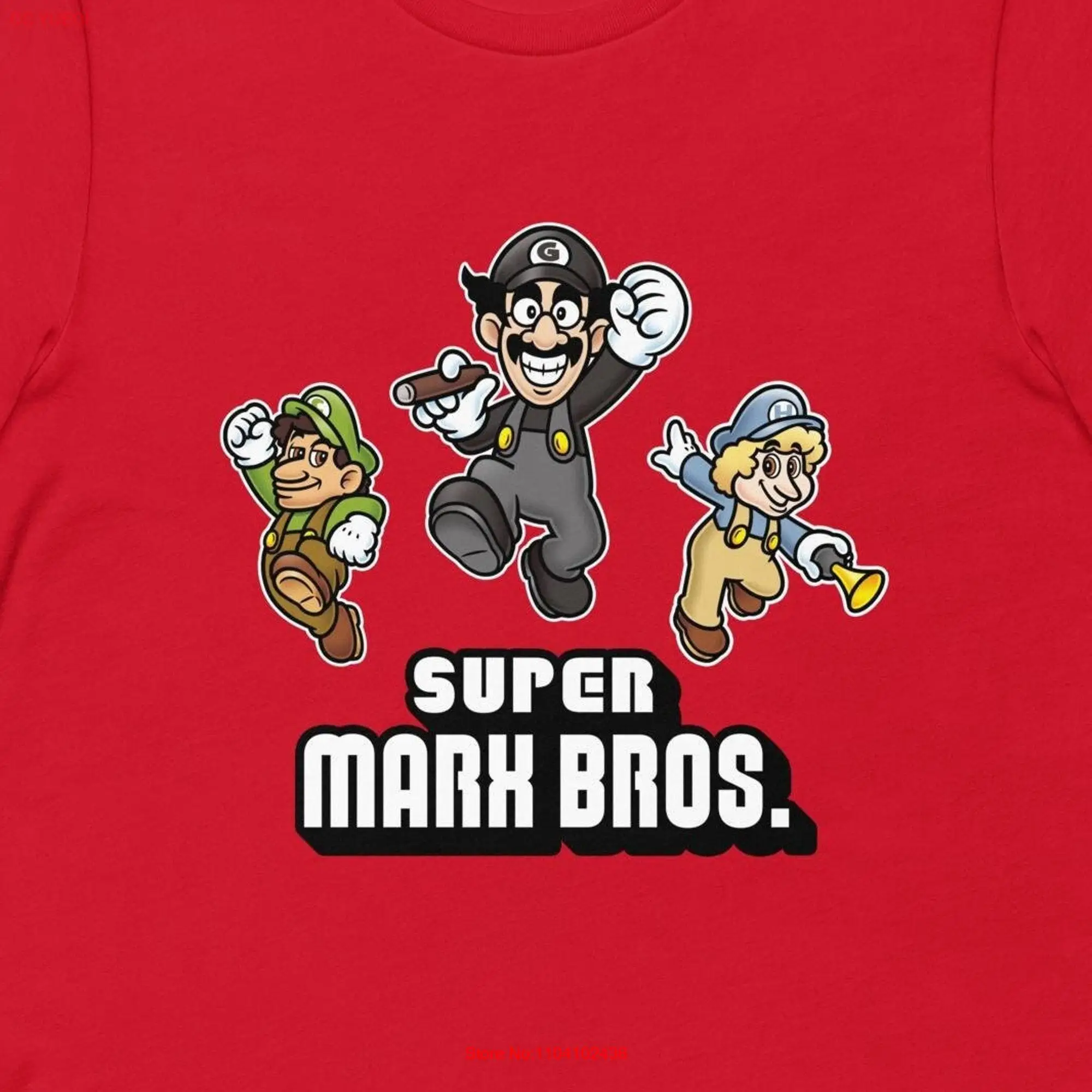 Super Marx Bros t shirt long or short sleeves