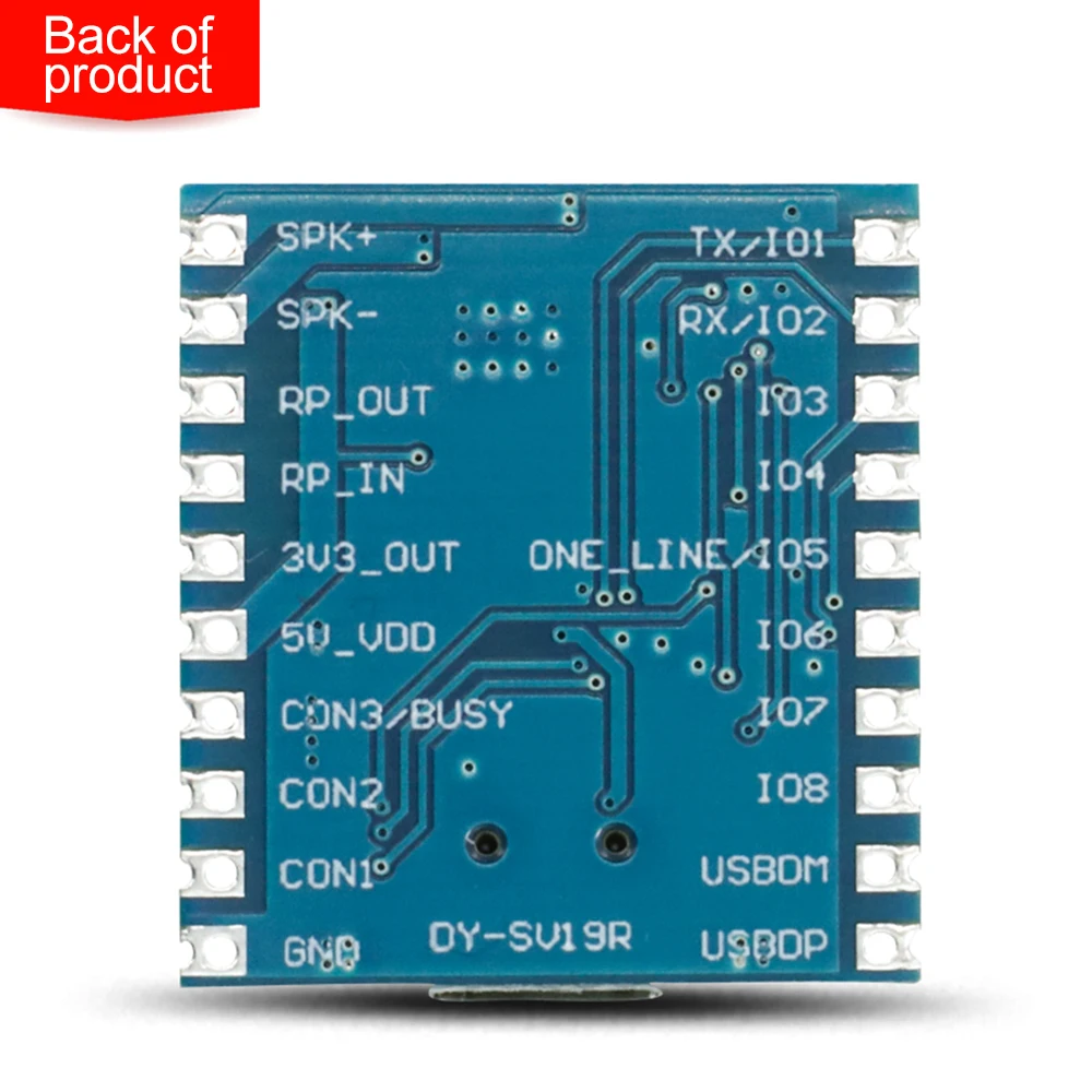 DY-SV17F DY-SV19R Audio Module Mini MP3 Player IO Trigger USB Downolad Flash Voice Playing Module Support MP3 WAV Decoding