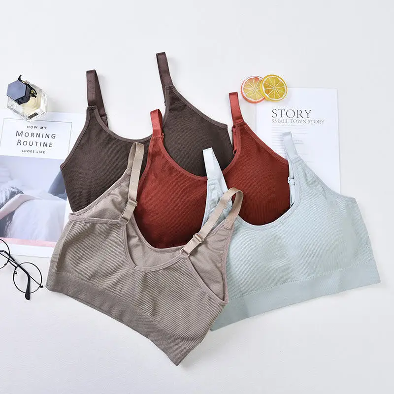 Seamless Strapless Bralette Tank Top Women Summer with Chest Pad Anti-Light Inner Wear Outer Wear Base Layer Wrap Chest Under...