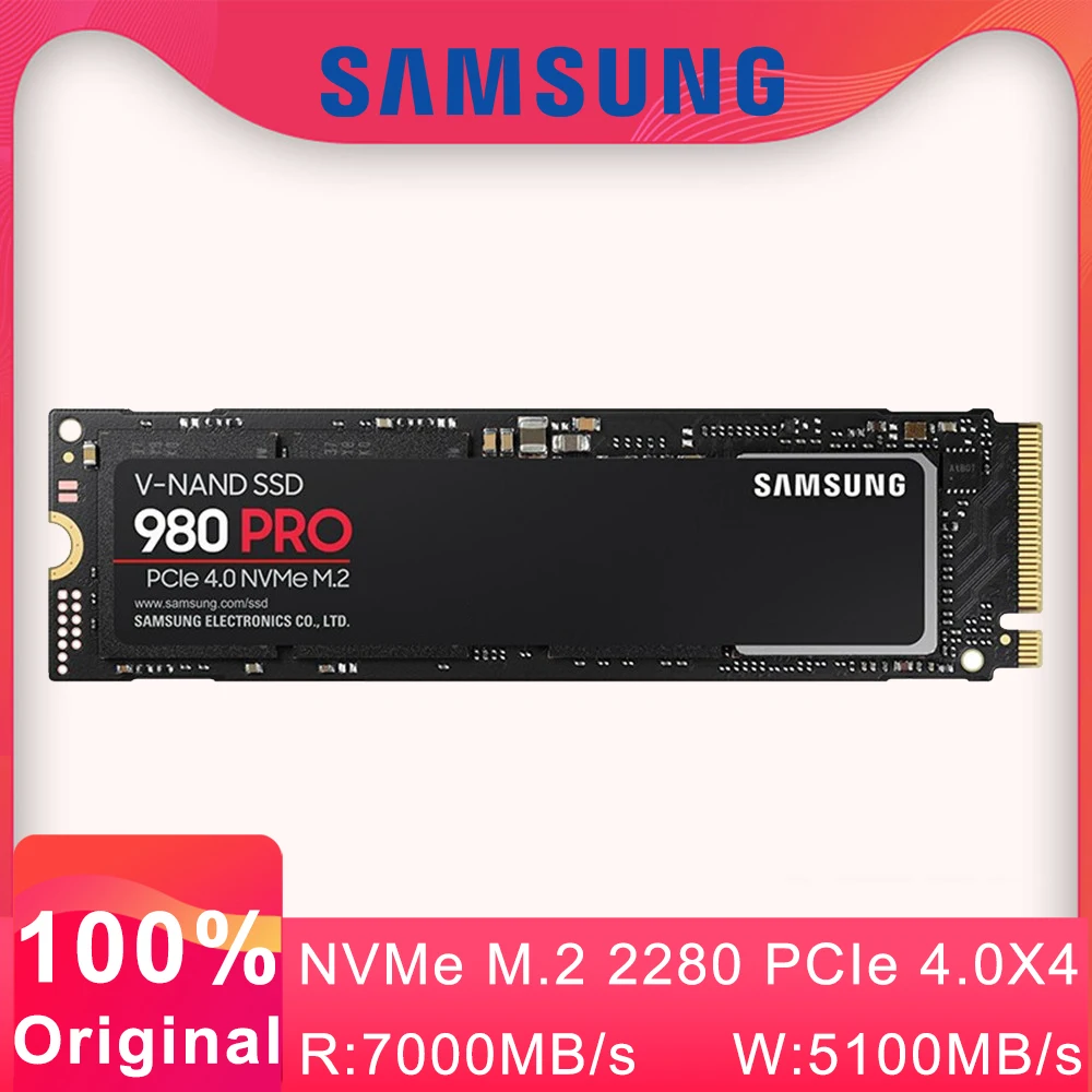 SAMSUNG NVMe 980 Pro SSD PCIe 4.0X4 M.2 2280 Internal Solid State Drive 1TB 2TB Hard Disk for Laptop Mini PC Gaming Computer SSD