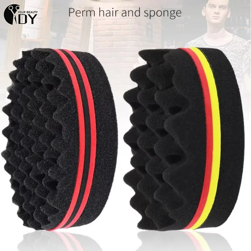 

Oval Sponge Hair Brush Double Sided Hair Curler Wave-Shaped Sponge Brush For Natural,afro Coil Wave Dread Sponge Brushes