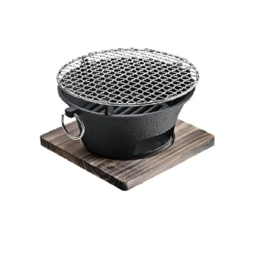 

BBQ Charcoal Grill with Cast Iron Construction for Indoor Outdoor Use Mini Portable Charcoal Grill Stove Perfect for Camping Pi