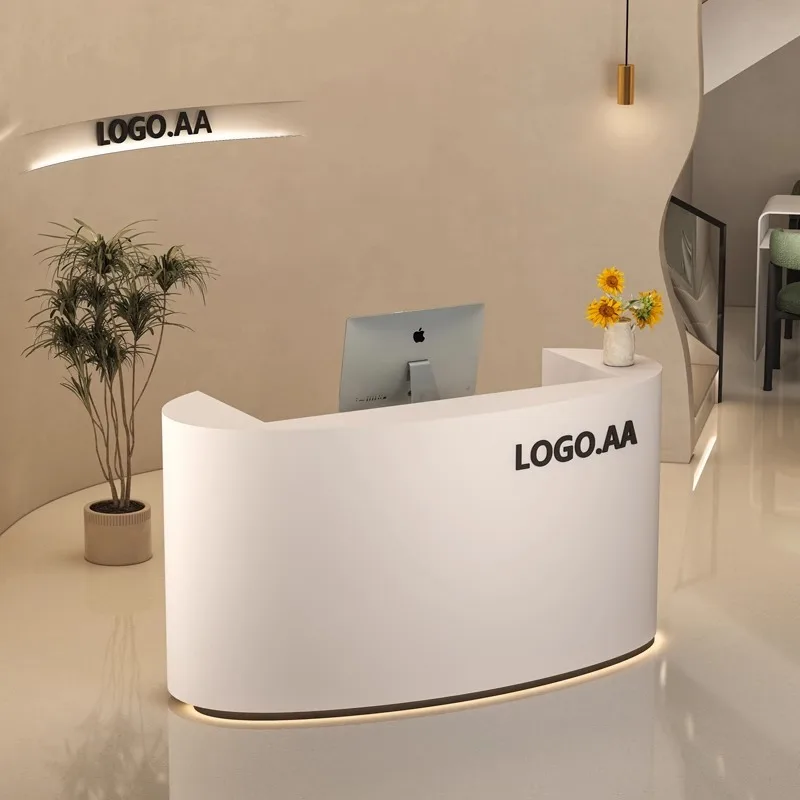 Restaurant Front Desk Reception Counter Hotels U Shape Classic Reception Desks Beauty Salon Mostrador Recepcion Office Furniture