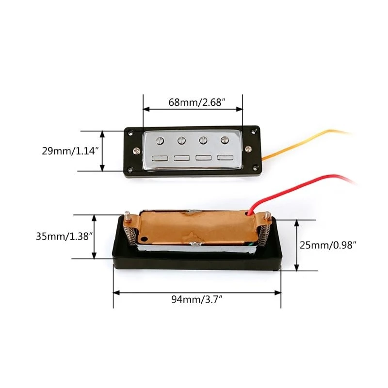 4-strunowy bas elektryczny Mini Bass Pickup i gryf z wymiennymi śrubami