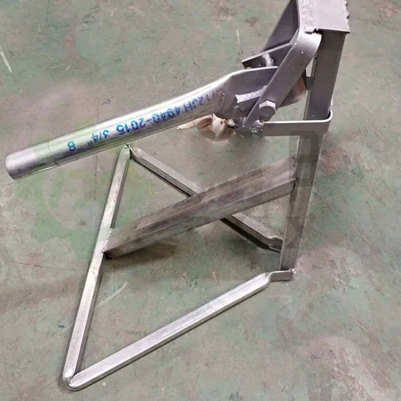 Triangular Frame Manual Garlic Root Cutting Machine Hand Press Garlic Tail Trimming Cutter Farm Garlic Processing Tool