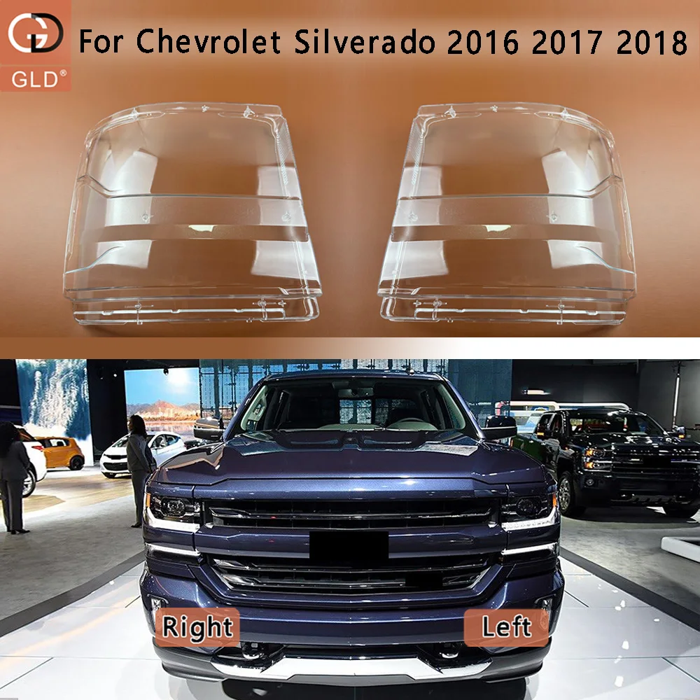 

For Chevrolet Silverado 2016 2017 2018 Headlamp Housing Transparent Mask Cover Headlight Shell Plexiglass Replace Original Lens