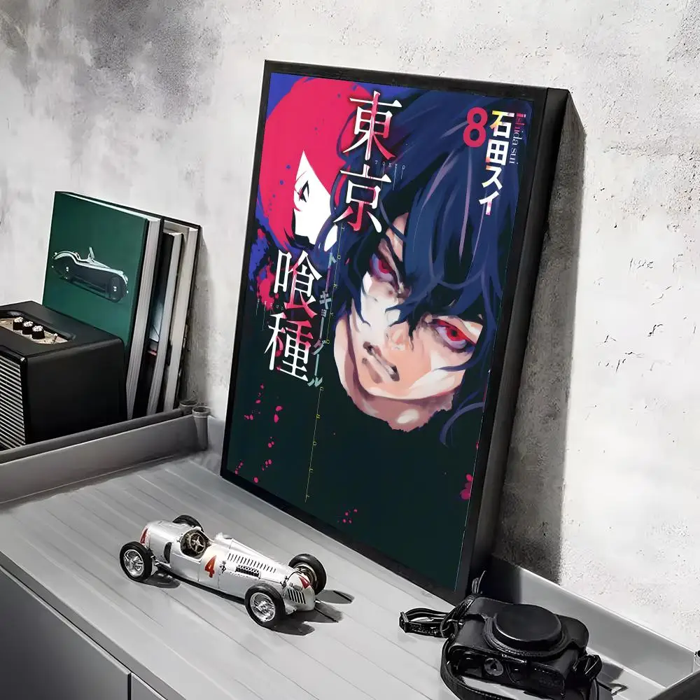 T-Tokyo Ghoul Anime-Poster-Aufkleber, HD-Gemälde, selbstklebende Kunst für Schlafzimmer, Wohnzimmer, Heimdekoration, moderne Wandaufkleber, Geschenk – Detail 17