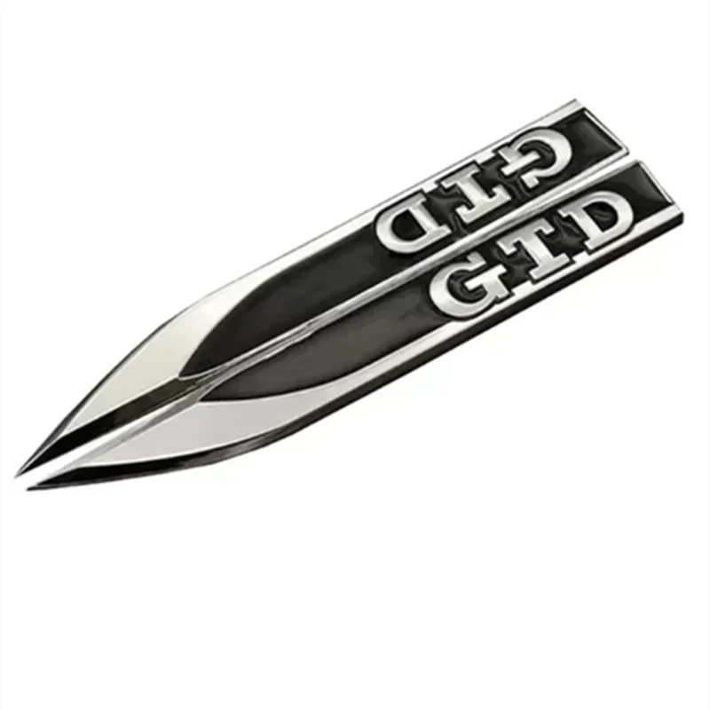 2Pcs 3D Metal Car Fender Badge Decal GTD Logo Stickers For Volkswagen VW Golf 4 5 6 7 MK4 MK5 MK6 MK7 GTD Emblem Accessories view 5