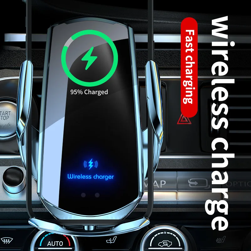 Wireless Charger Car Auto Clamp Air Vent Phone Holder For iPhone 16 15 14 13 Samsung Xiaomi Induction Fast Charging Station