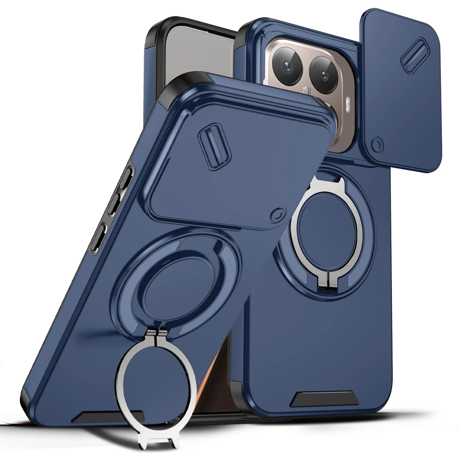 Stoßfeste Handyhülle mit Magnetring-Ständer für Xiaomi 17 Pro Max 15TPro 15T 14T Pro mit Kameraschutz