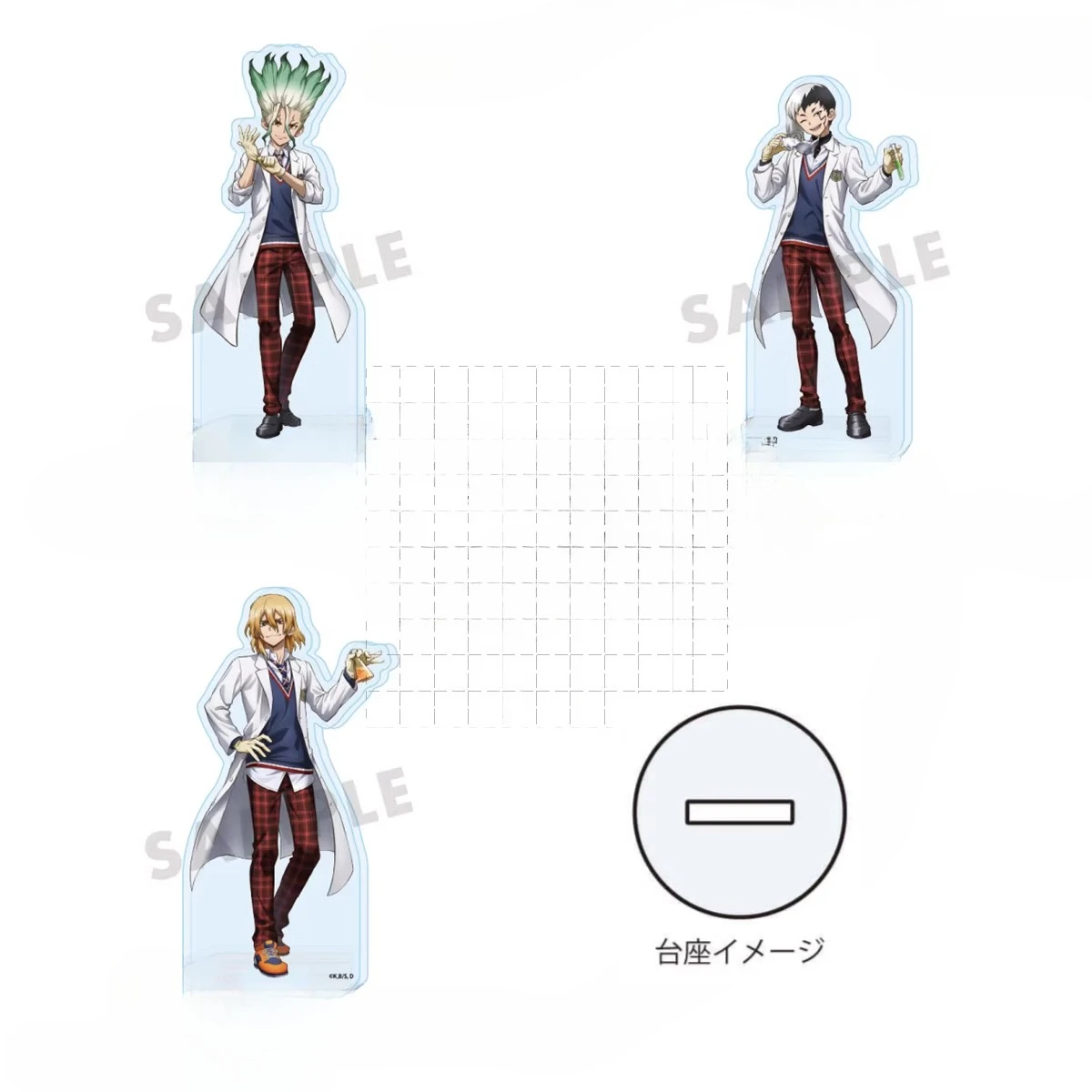 Anime Ishigami Senku Nanami Ryusui Asagiri Gen Acrylic Stand Doll Game Figure Model Plate Cosplay Toy for Gift