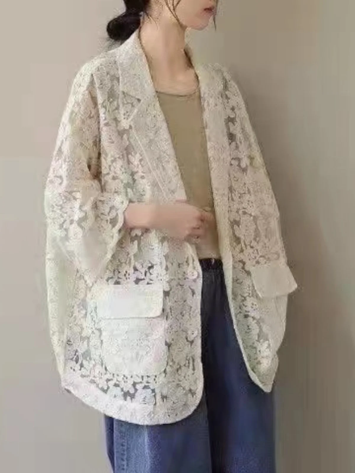 

Faionable Large Size Lace Sun Protection Suit Jaet Women's Trendy Design Sensation Small Size ular Outerwear