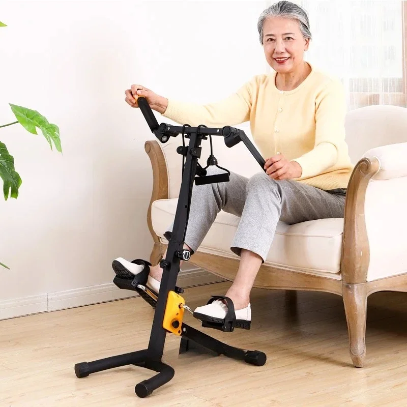 Indoor Mini Fitness Exercise Bike Treadmill Vertical Rehabilitation Bicycle Handrail Cycling Stepper Leg Pedal Trainer new