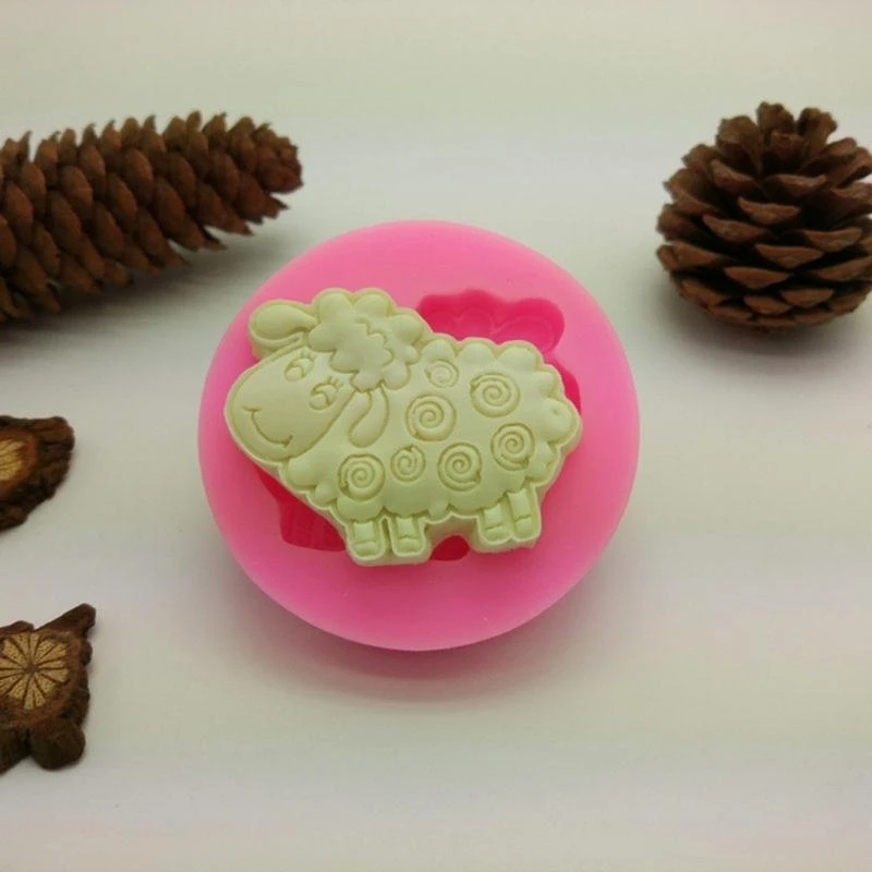DIY Handmade Silicone Fondant Mold Sheep Chocolate Sugar Craft Paste Mold DIY Resin Crafts Durable