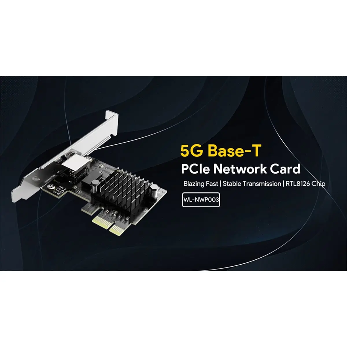 5Gbps PCIE Network Card Ethernet Adapter RTL8126 Chip Supports Wake on LAN & PXE Boot for Win10/11