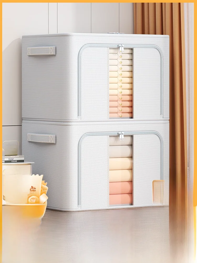 

Большой ящик для хранения хлопковых одеял Capaci, тканевый органайзер, сумка для одежды и одежды, корзина для хранения домашнего использования, коробка