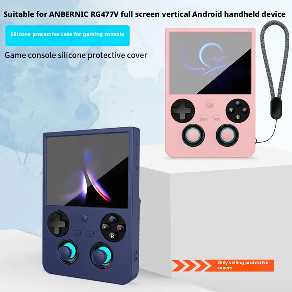 Soft Silicone Case For ANBERNIC RG 477V Handheld Game Console Protective Case Anti-Scratch Shockproof Game Accessories